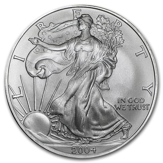2004 1 oz Silver American Eagle BU 2004 1 oz Silver American Eagle BU